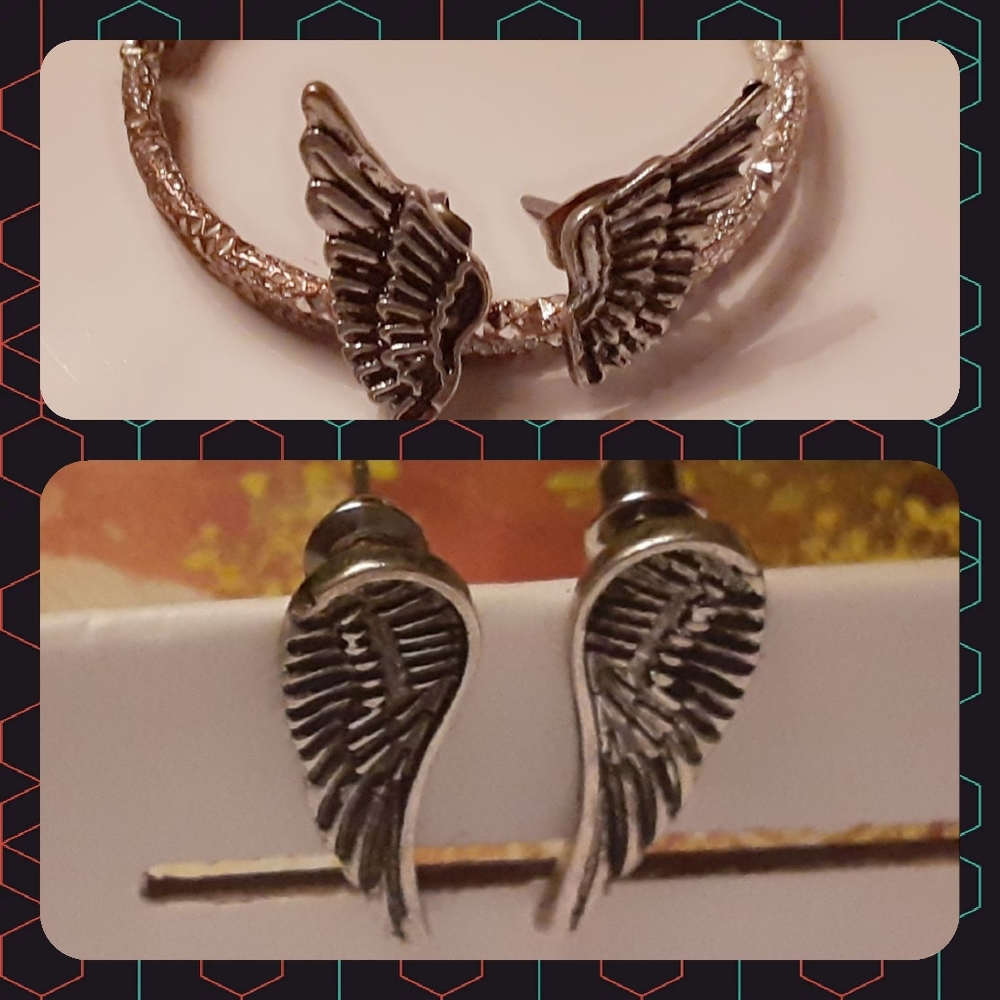 Angel Wings Earrings set of 2 ♡